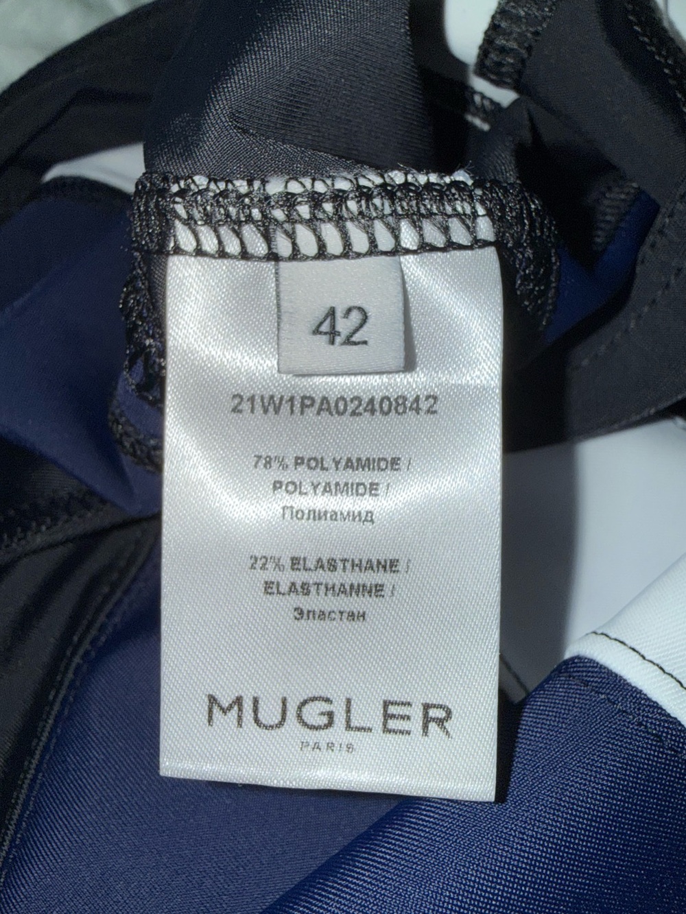 Mugler Spiral Leggings - Black White & Navy Brand new with Tags size 42 - Picture 14 of 16